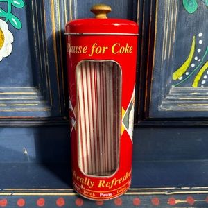 Vintage Coca-Cola straw holder